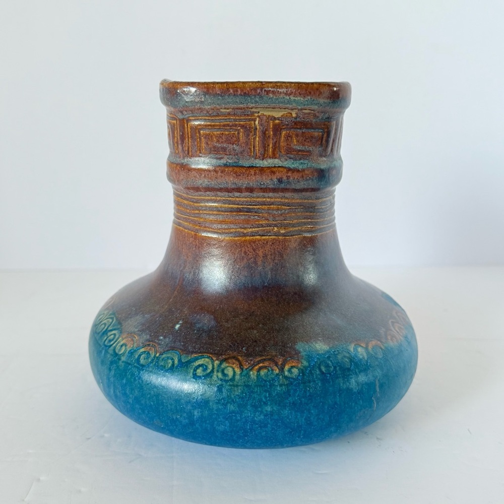 Rare 1930s Art Deco Bourne Denby Danesby Ware “Monsal” Vase Orient Glaze England